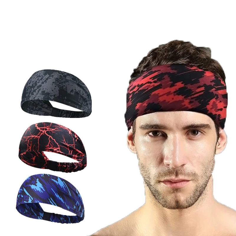 Wholesale Elastic Sweatbands for Running Gym Training Tennis Basketball Football Sport head band custom man women headband