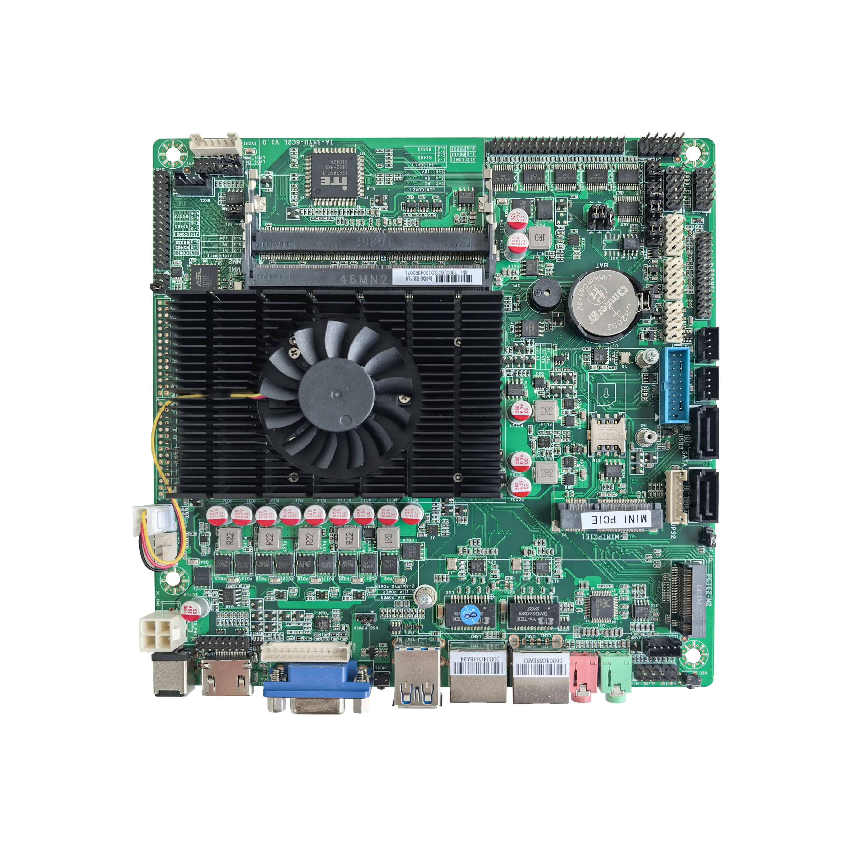 Материнская плата Mini Itx I5 7300U мини-ПК материнская плата Поддержка Hdmi вход 2 Lan 6 * COM Win dows 11/Linux для планшетного устройства