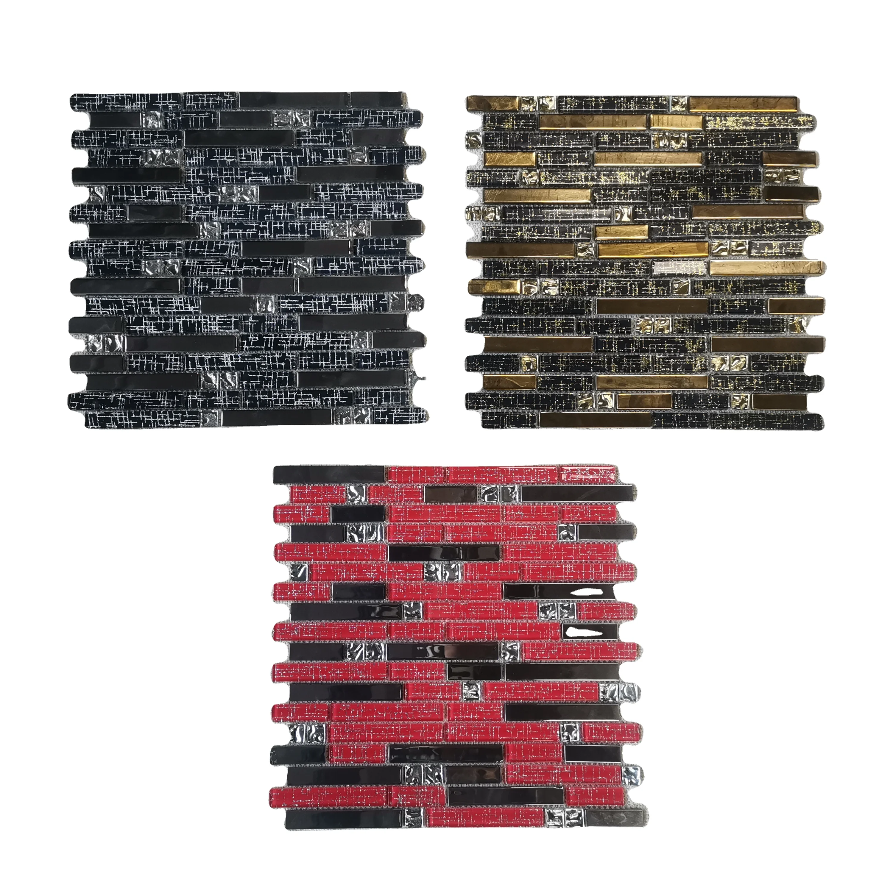 hot sale popular mix color glass mosaic tile glass mosaic tiles for interior wall decoration  decorative mosaic tiles