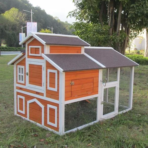 Wooden chicken house designs coop hen hutch pet house with large run