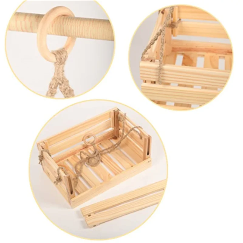 Деревянная настенная корзина с логотипом на заказ для украшения деревянный ящик в деревенском стиле хранения маленький