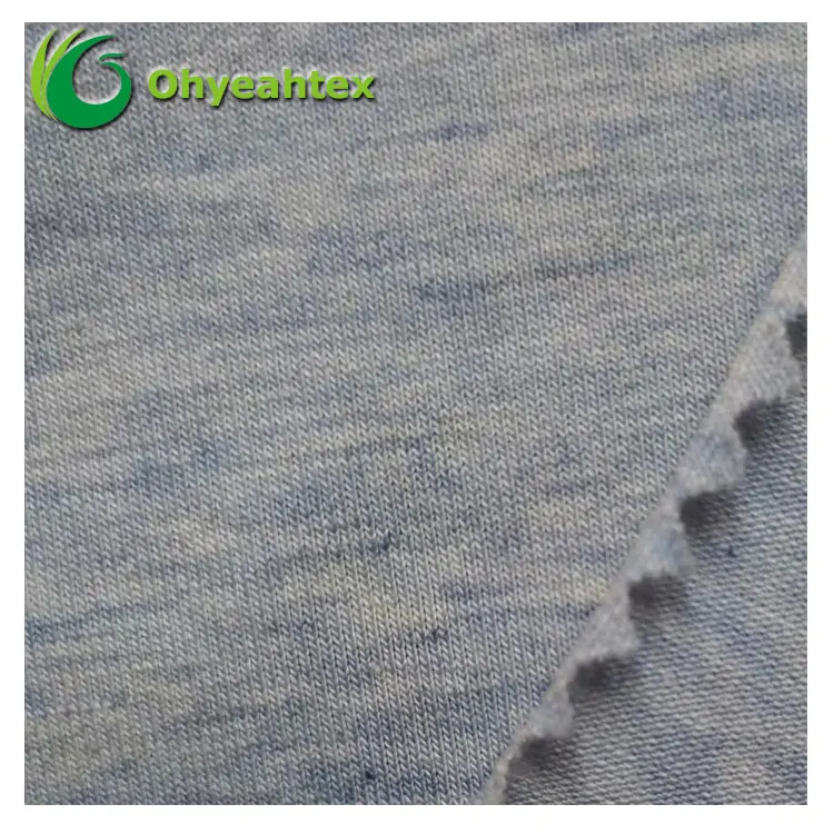 Красивая Blue170gsm 100% хлопковая трикотажная одномерная ткань для одежды