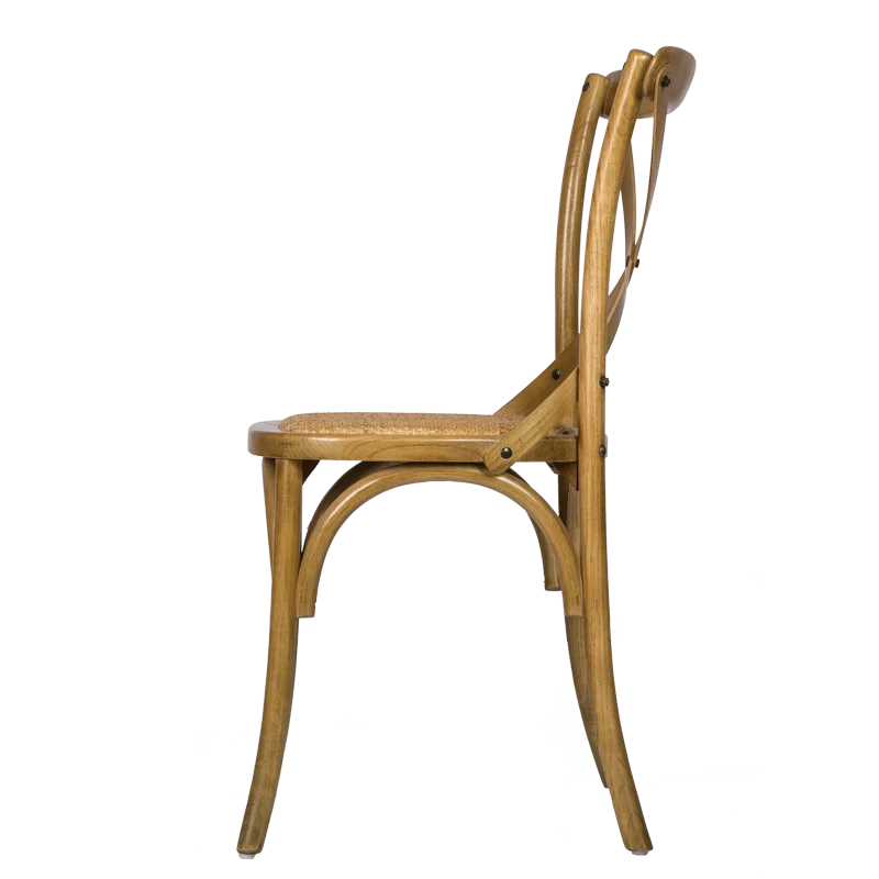 Французский Сад, деревянная рама, ротанговый крест X Back, деревянные обеденные стулья для свадебных торжеств, свадьбы