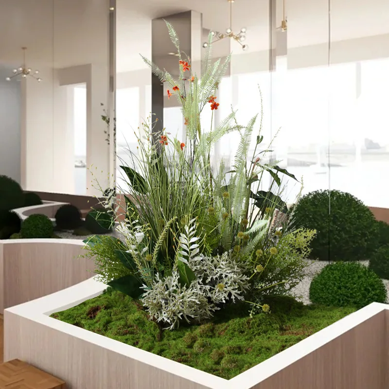 Garden decoration landscaping plant moss grass green landscape plant arrangement decorative