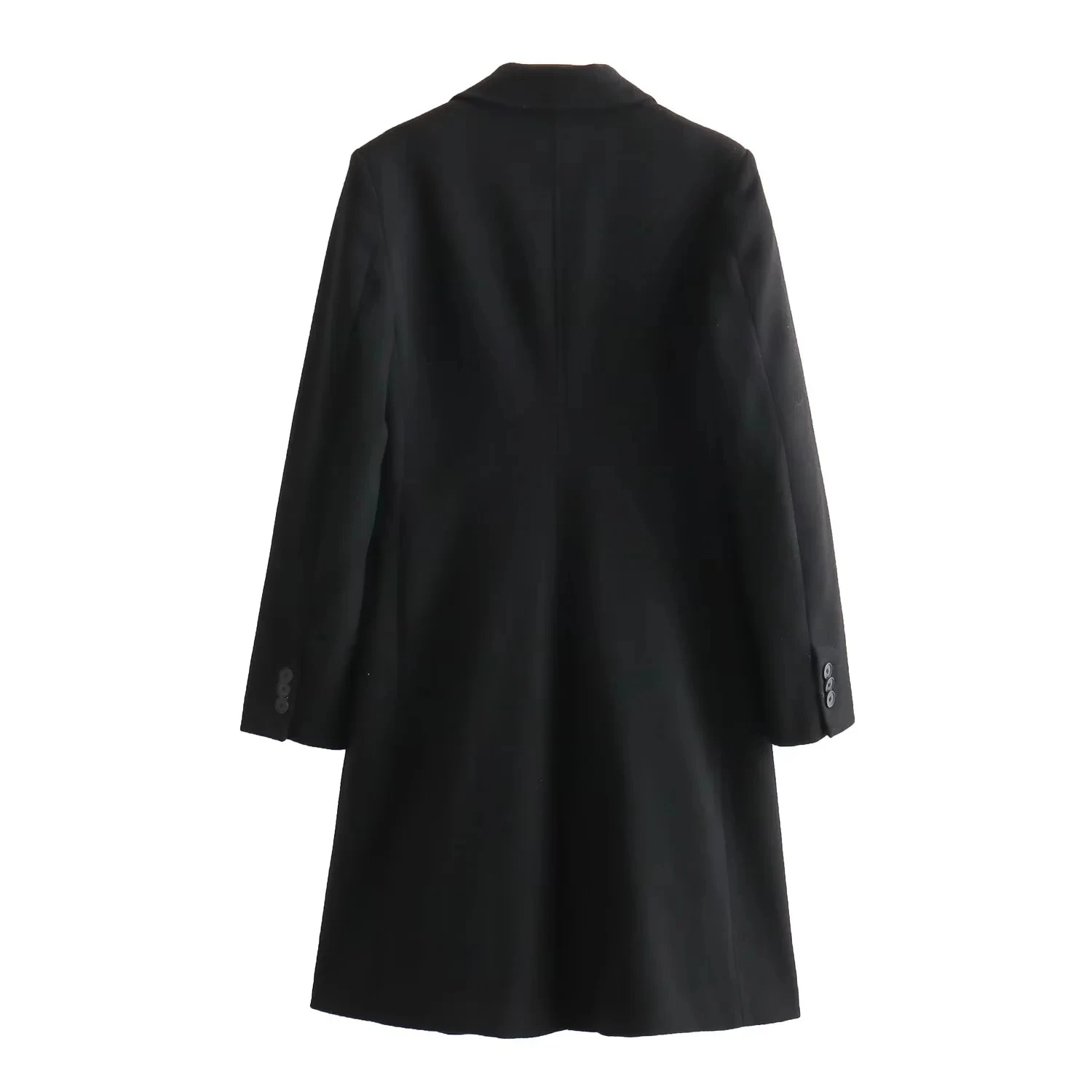3 colorway single breasted notched collar solid color casual fashion long trench coat for women