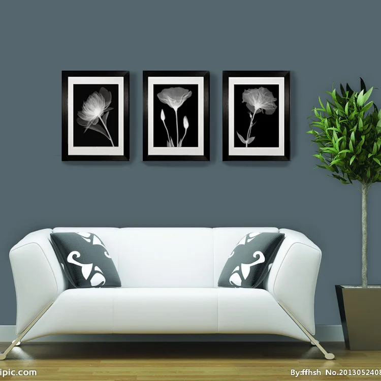 Modern Simplicity plastic decoration painting living room sofa background wall hanging black white photo picture frame