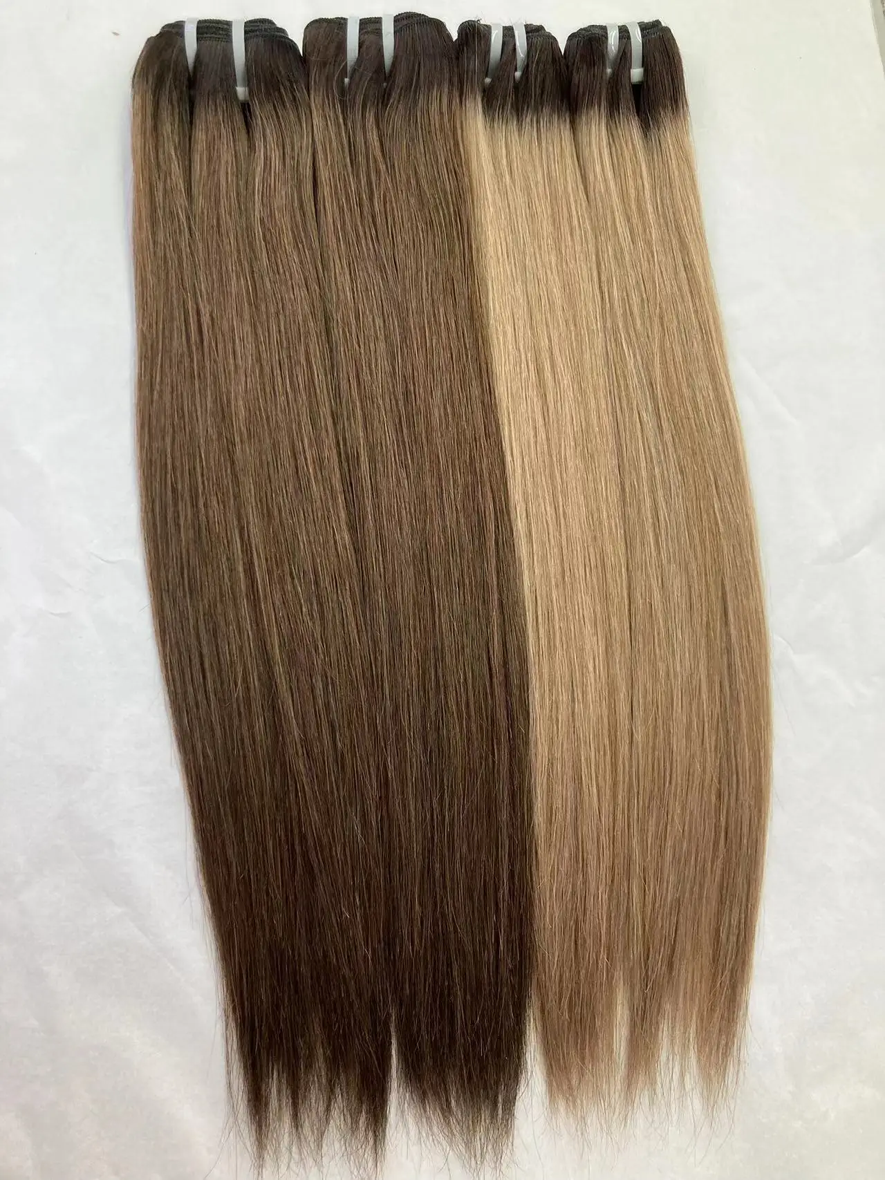 Ombre natural ratio Human Hair weft bundles 100%  human hair dark root bundle weave extensions