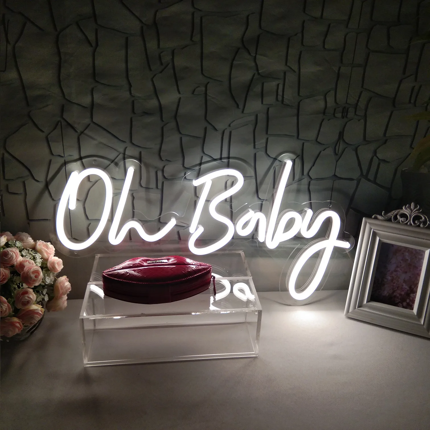  good vibes oh baby flex custom acrylic neon signs led letter lights