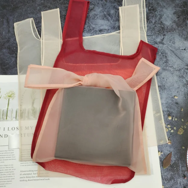 Customized encrypted unlit aromatherapy gift organza tote bag