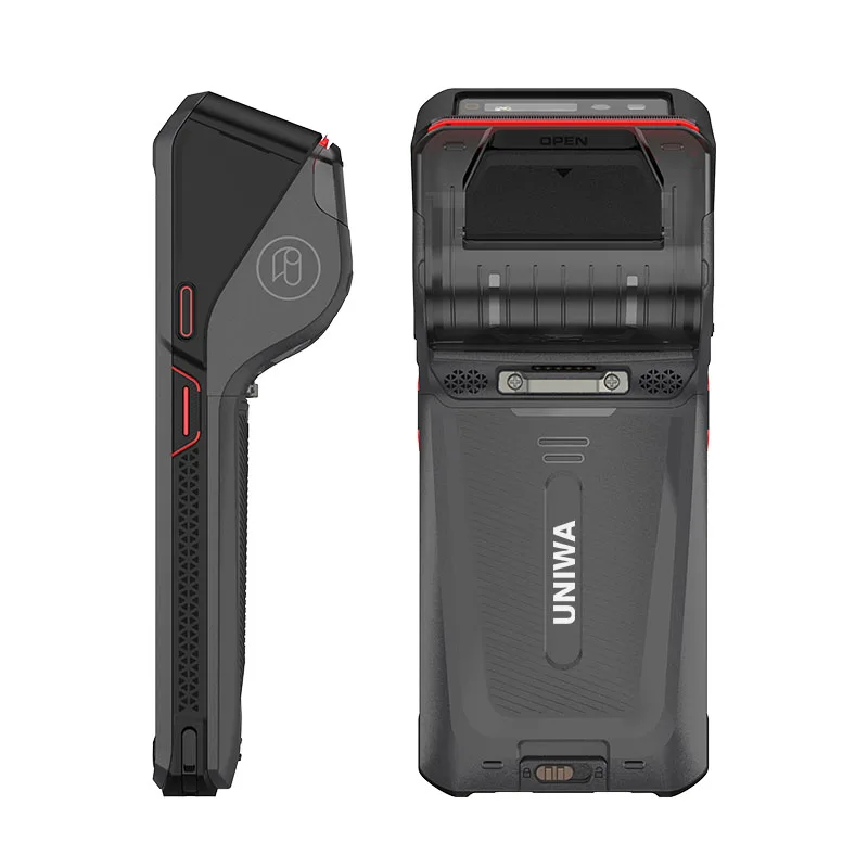 4G Android Handheld Rugged PDA with Built-in Thermal Printer 2D Barcode Scanner Optional for Restaurant Use