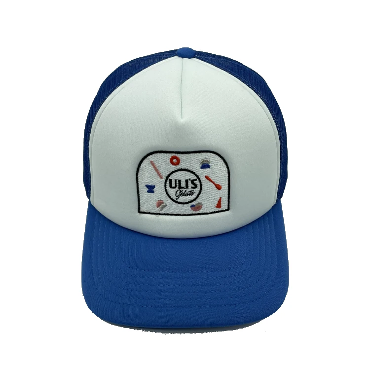  High Quality Cotton Embroidery Logo Foam Trucker Hat Vendor Custom Printing Two Tone Men Women 5 Panel Mesh Hats