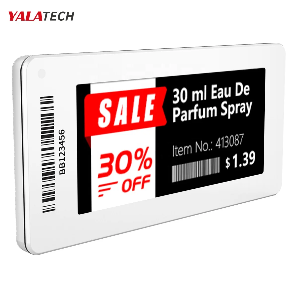 YalaTech Digital Signage Colors Supermarket Price Tag ESL Digital Electronic Shelf Label Smart Eink Display RFID Tag 2.9 inch