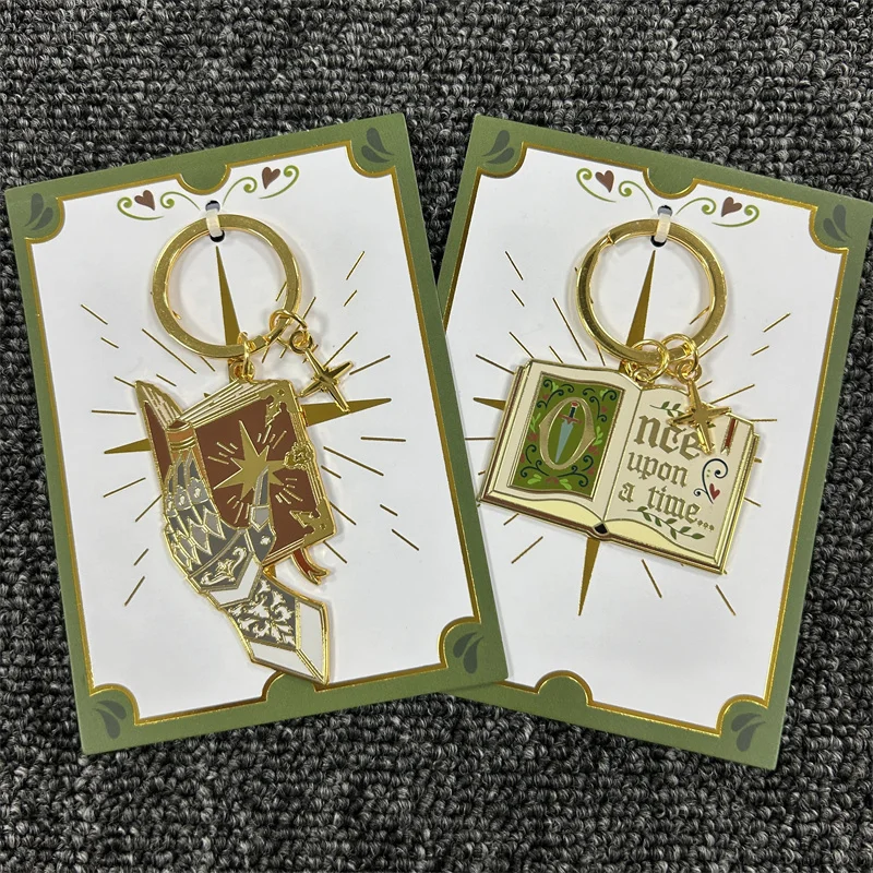 Metal Hard Enamel Key Chain Wholesale Factory Custom Logo High Quality Metal Books Shaped Keychain With Backing Cards