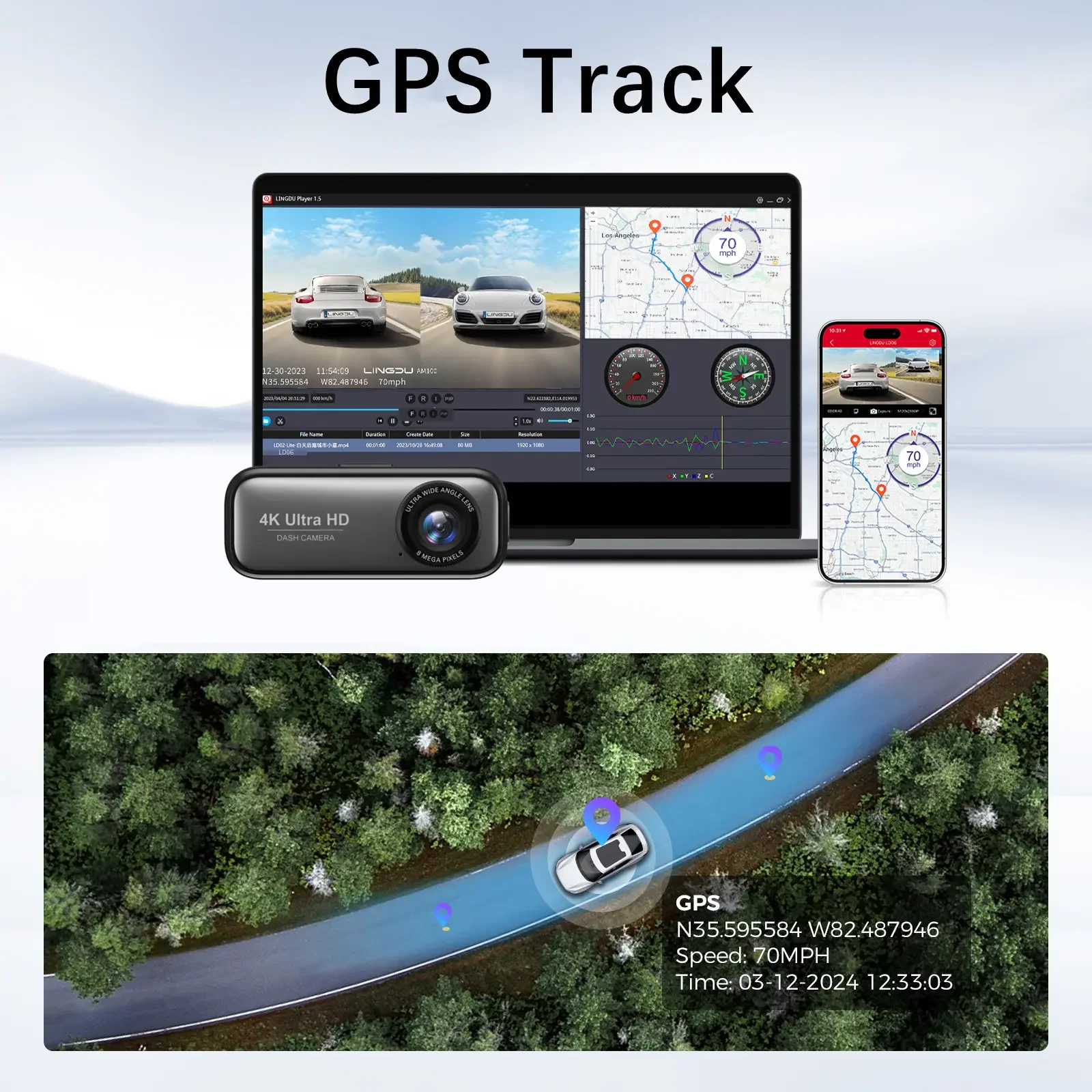 HD Front And Rear 4K+1080P Dual Channels CAR Dash Camera WIFI GPS Car Black Box DVR