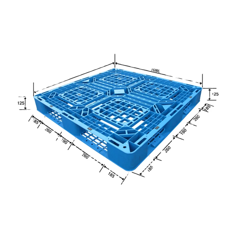 Single Faced Injection Molding Cheap Heavy Duty Large Warehouse Storage Grid Surface HDPE Plastic Pallet for sale