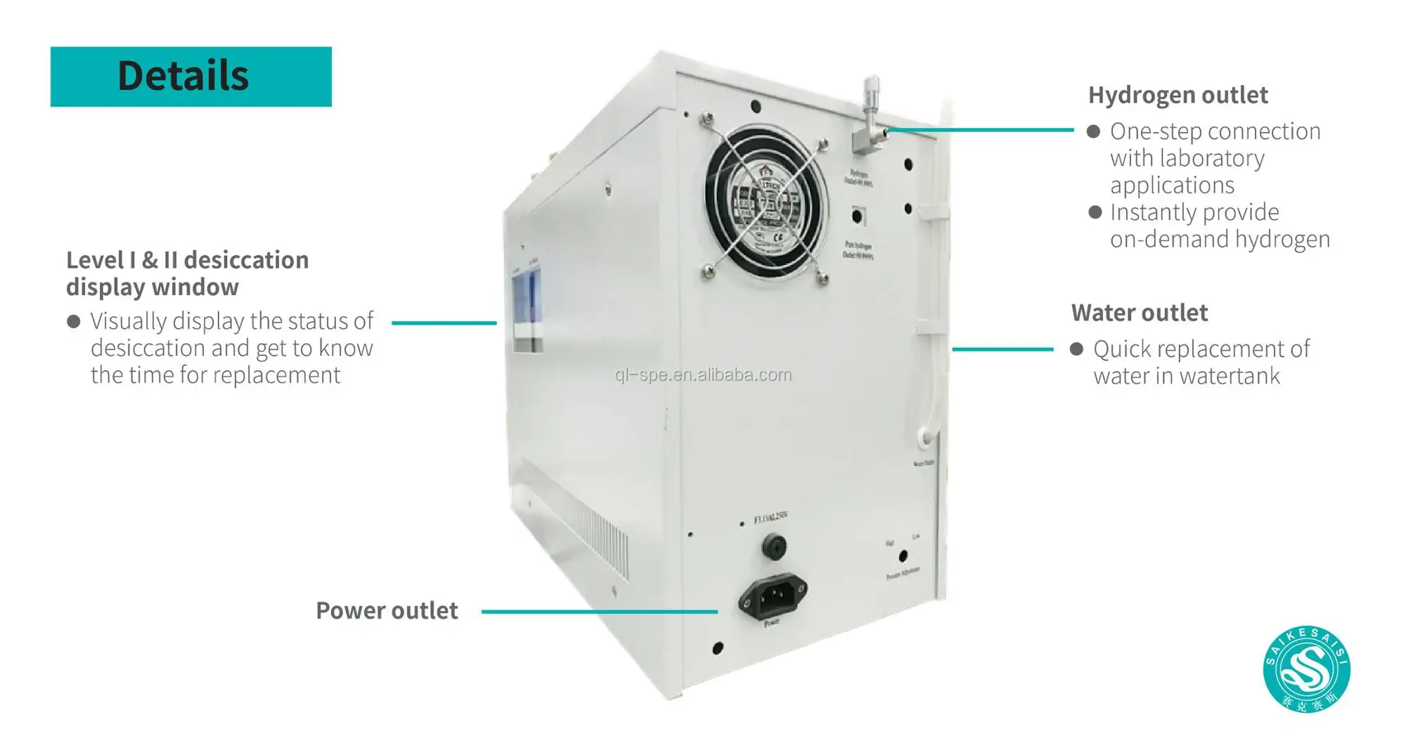 QL-150  PEM HHO oxygen hydrogen generator for laboratory use