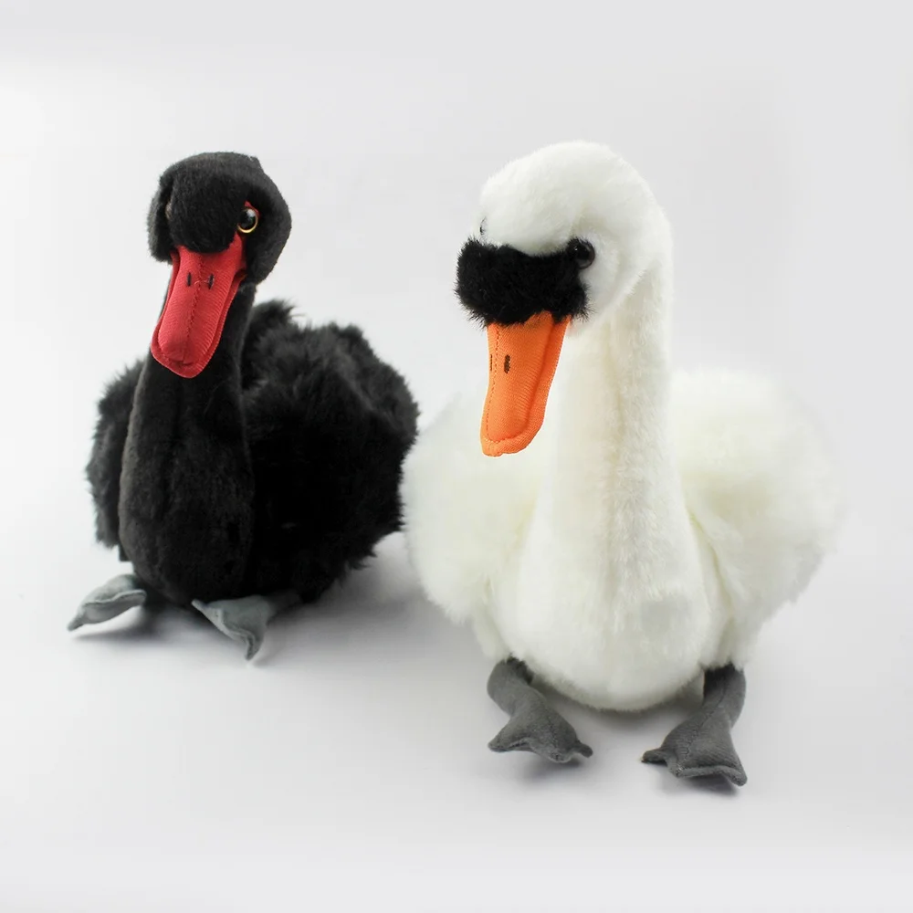 OEM ODM Factory Directly Supply Lovely Plush Toy Wild Zoo animal Black White  Stuffed Swan Toy Soft Plush Swan