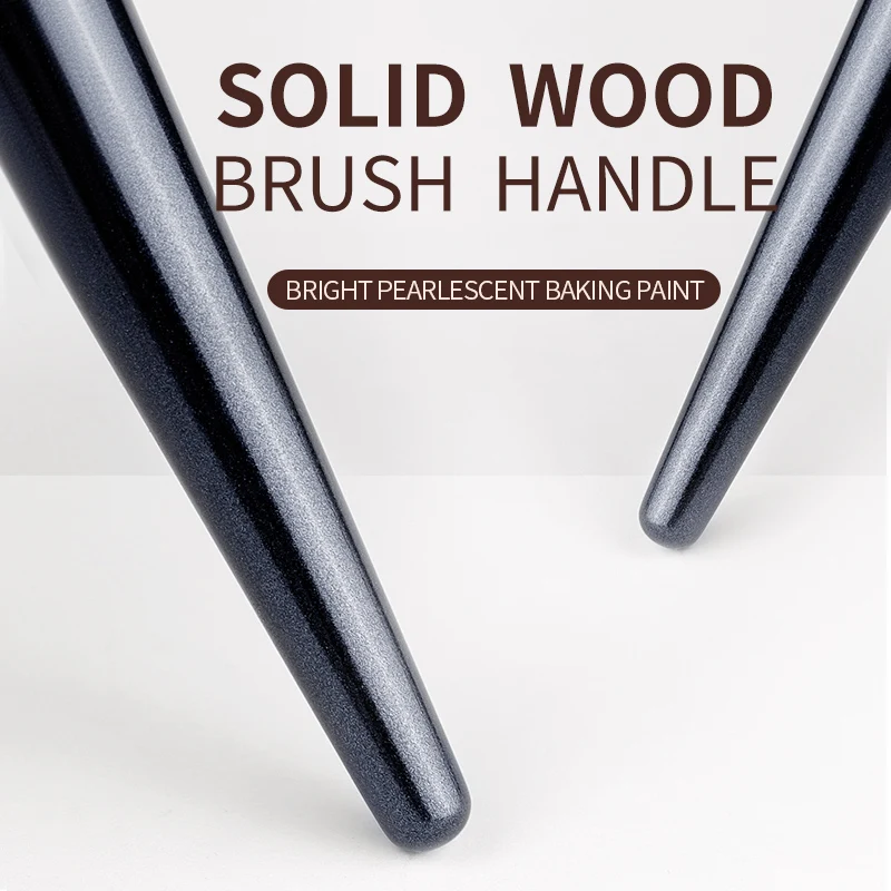 Custom logo Private Label Personalised Makeup Brush Set Natural Hair Copper Tube Wood Handle 23Pcs Milky Way Series