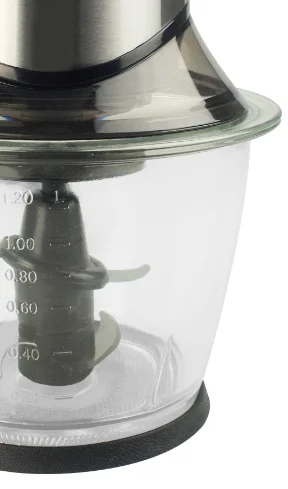 Food Chopper with 1.2L glass for mincing and mixing meat, fruits and vegetables for easy and safe one-click operation