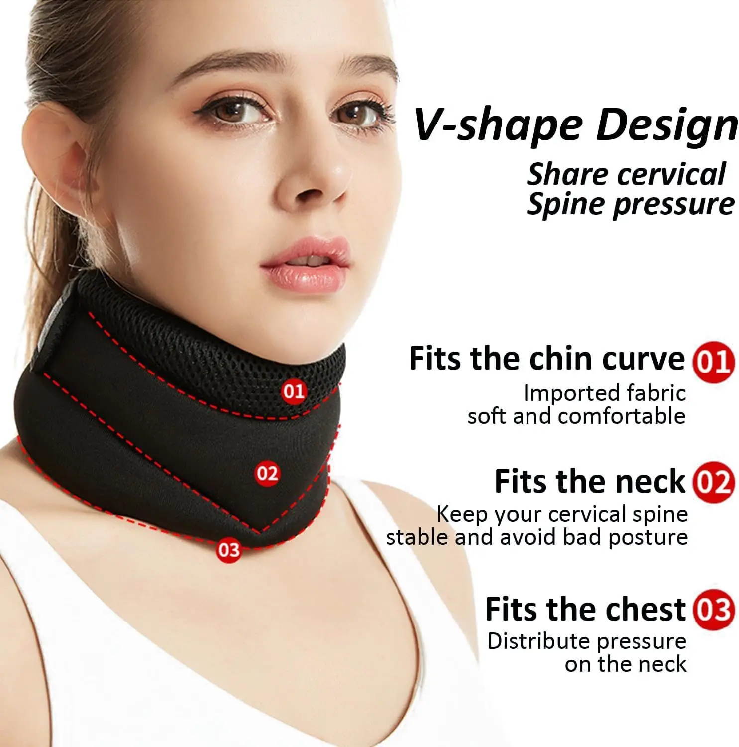 In Stock Soft Protective Comfortable Cervical Neck Collar Relief Neck Pain Relaxer Neck Collar