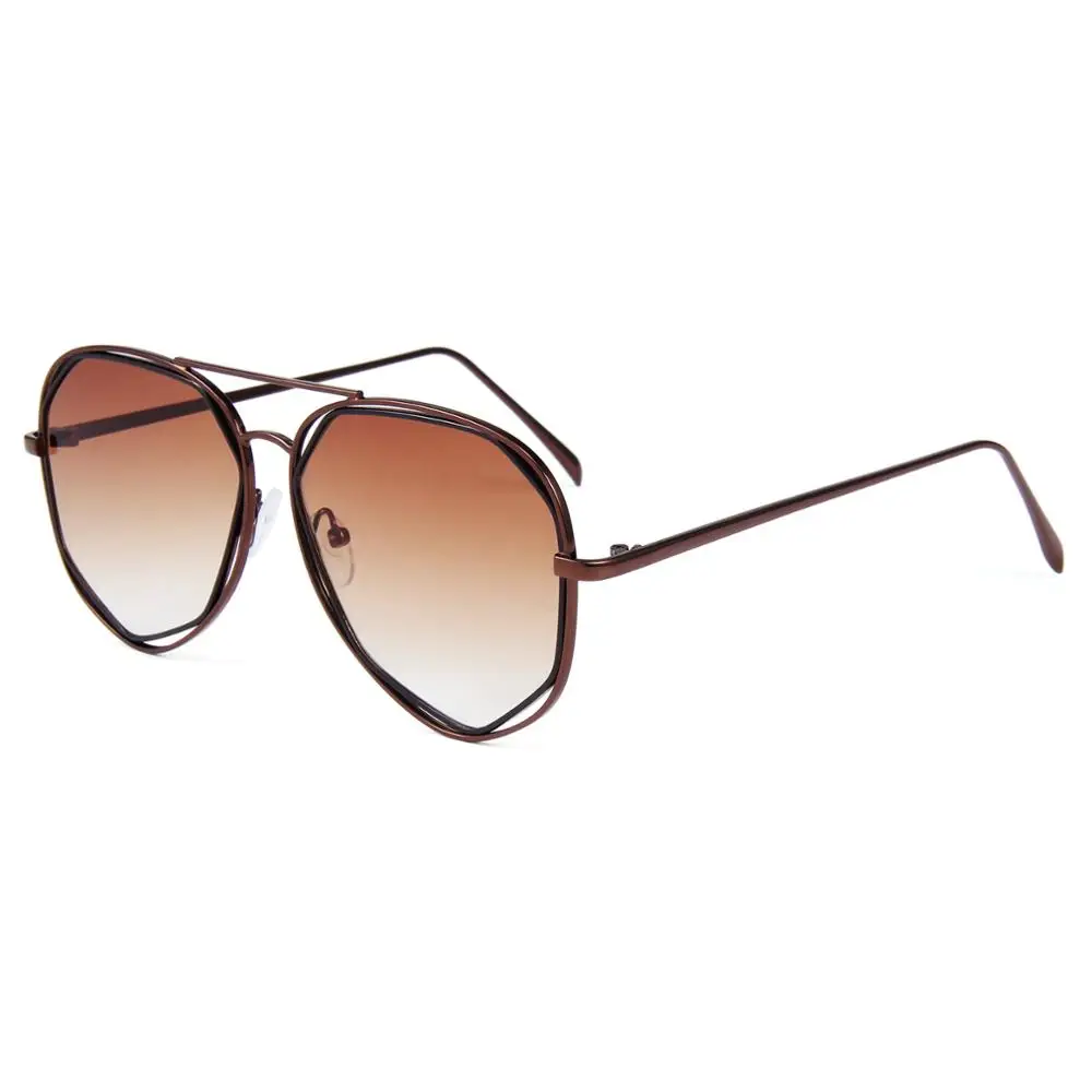 Big size metal frame italian brand  design women UV400 sunglasses