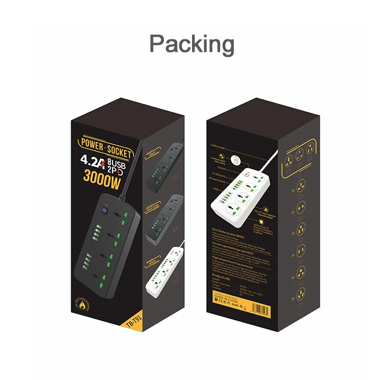 Electrical Supplies Power Strip Usb Power Strip Surge Protector Extension Power Socket Plugs & Sockets