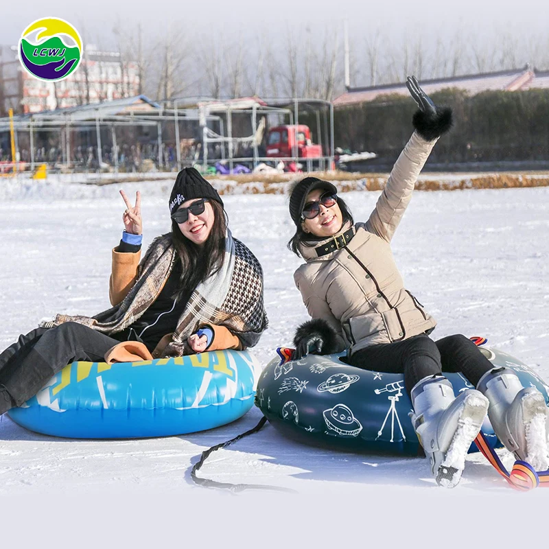 LC PVC Snow Tubing Toy Inflatable Snow Sledge Tube Snow Tubing-Sledge