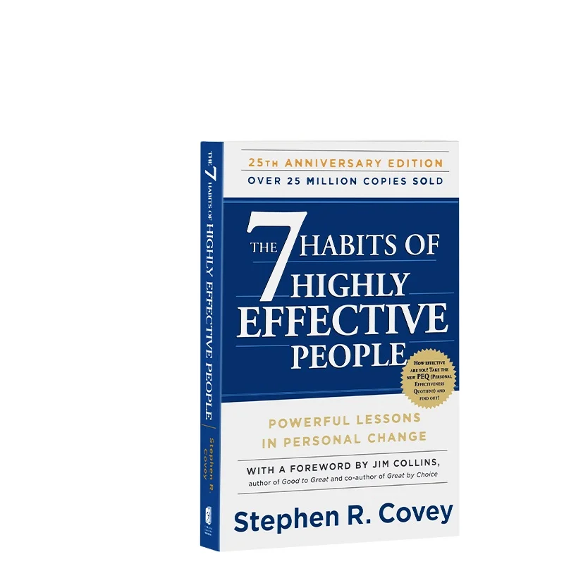 New Arrival Black and White Book Printing 7 Habits of Highly Effective People Adults Reading