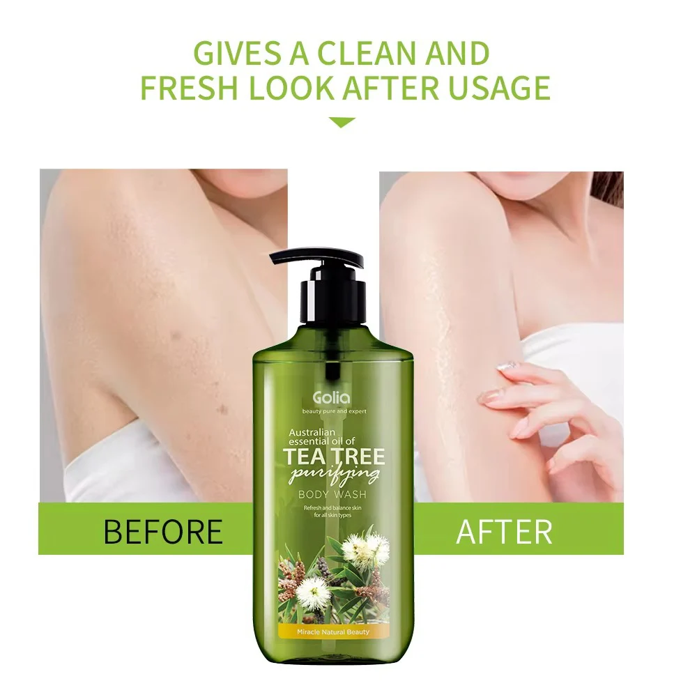 Beaver High Quality Wholesale Natural Organic Refreshements Liquid Tea Tree Best Body Wash Shower Gel