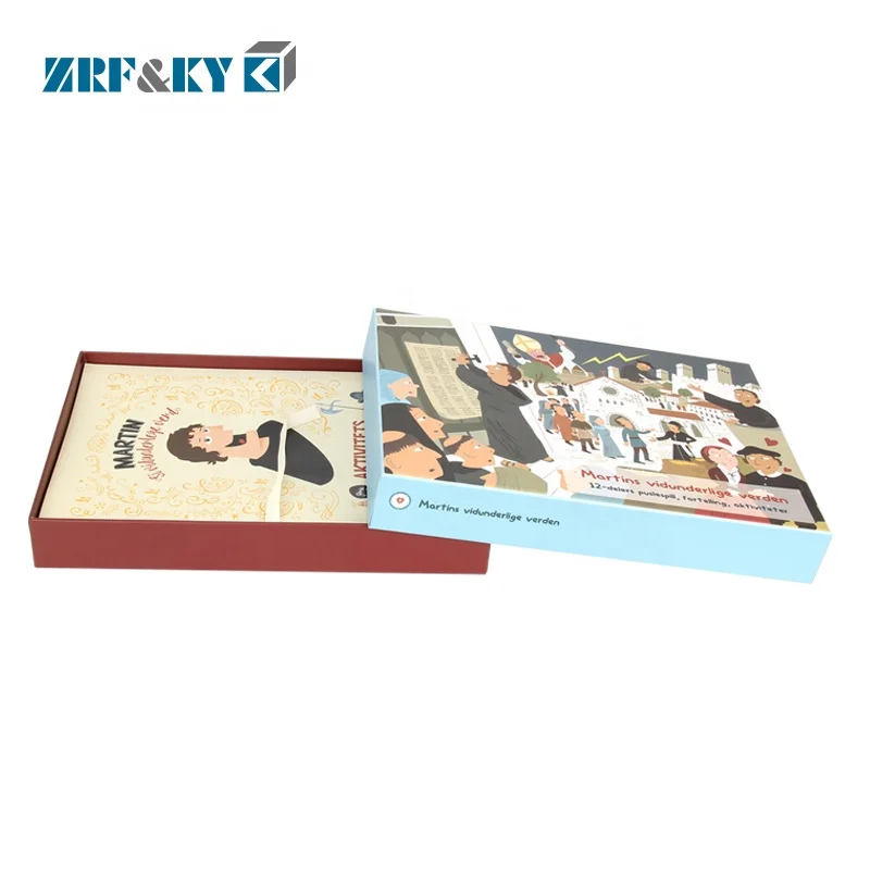 Custom Cardboard Lid-off Styles Kid Game Boxes with 4C Printing