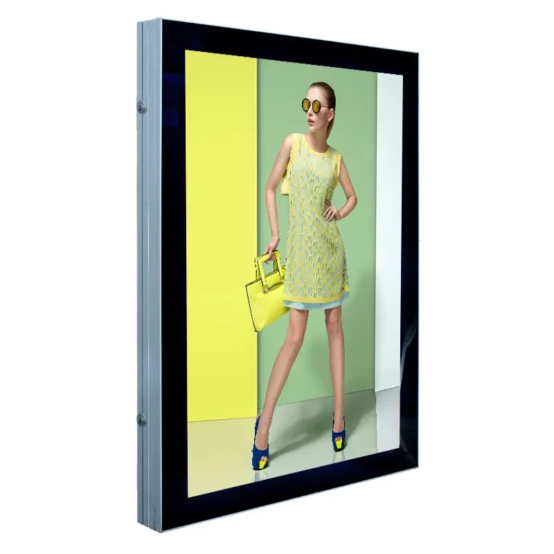 Aluminum Frame Slim Led Light box  display sign Ultra Thin Light box Snap Frame Movie Poster Light Box