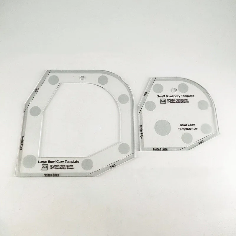 Dropshipping Bowl Template Cutting Ruler Set Bowl Pattern Template Acrylic DIY Craft Bowl Wrap Sewing Pattern Template Ruler