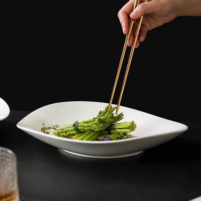 Guangzhou Hefa Plateware посуда для гостеприимства блюда ужина тарелки ресторана vajilla фарфоровая керамическая тарелка ног