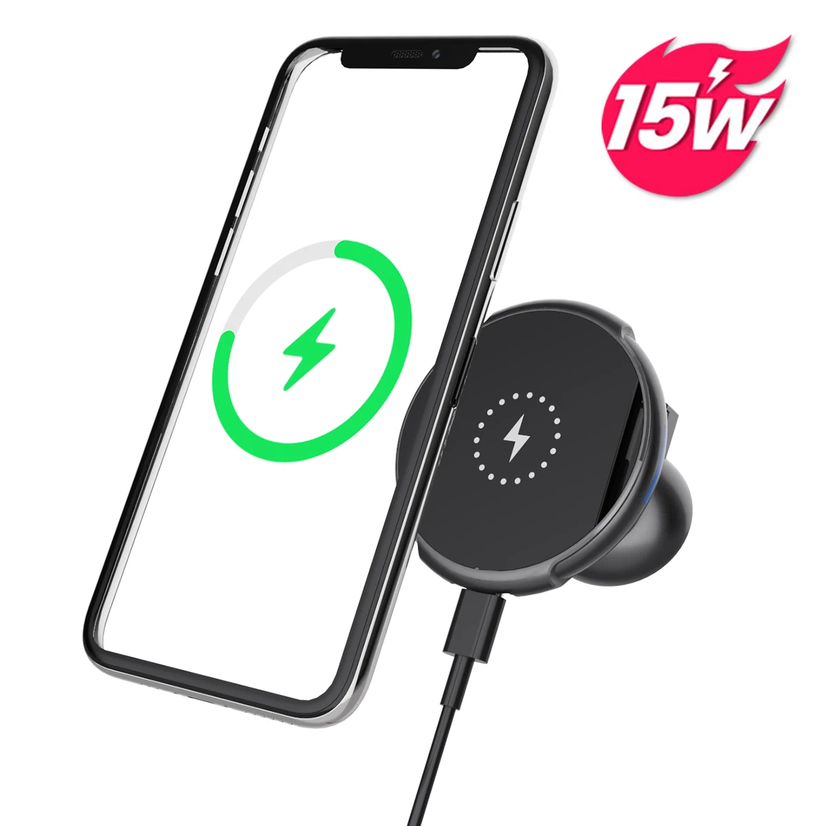 Factory Made  Fast Smart Sensor Magnetic Car Wireless Phone Charger For Iphone 12 13 Mini Pro Max