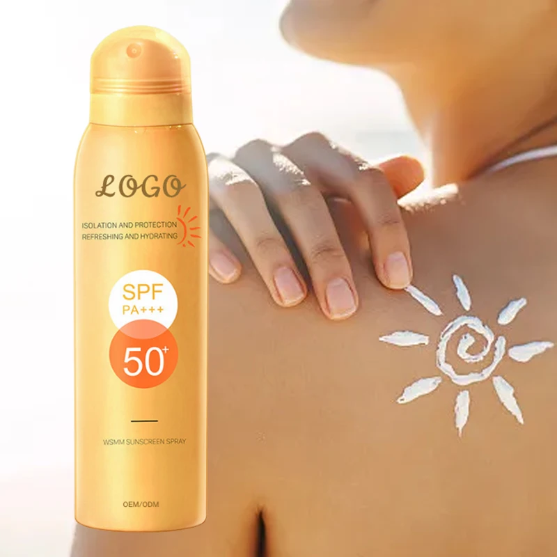 Sports Glitter Men&women Sunscreen Spray Hot Selling Cheap Daily Use Design UVA/UVB Protection Moisturiser Beach Custom Brand