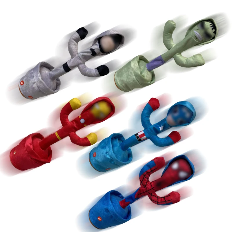 Wholesale kids gift stuffed animals toys Flowerpot Twisting Cactus Plush Doll Toy Electric Talking Singing Dancing Cactus Toy