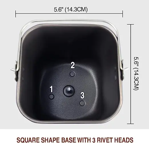 KITCHENARM Non-Stick Bread Pan With Kneading Paddle For Kitchen Arm Vertical Bread Maker KA8520 Coated