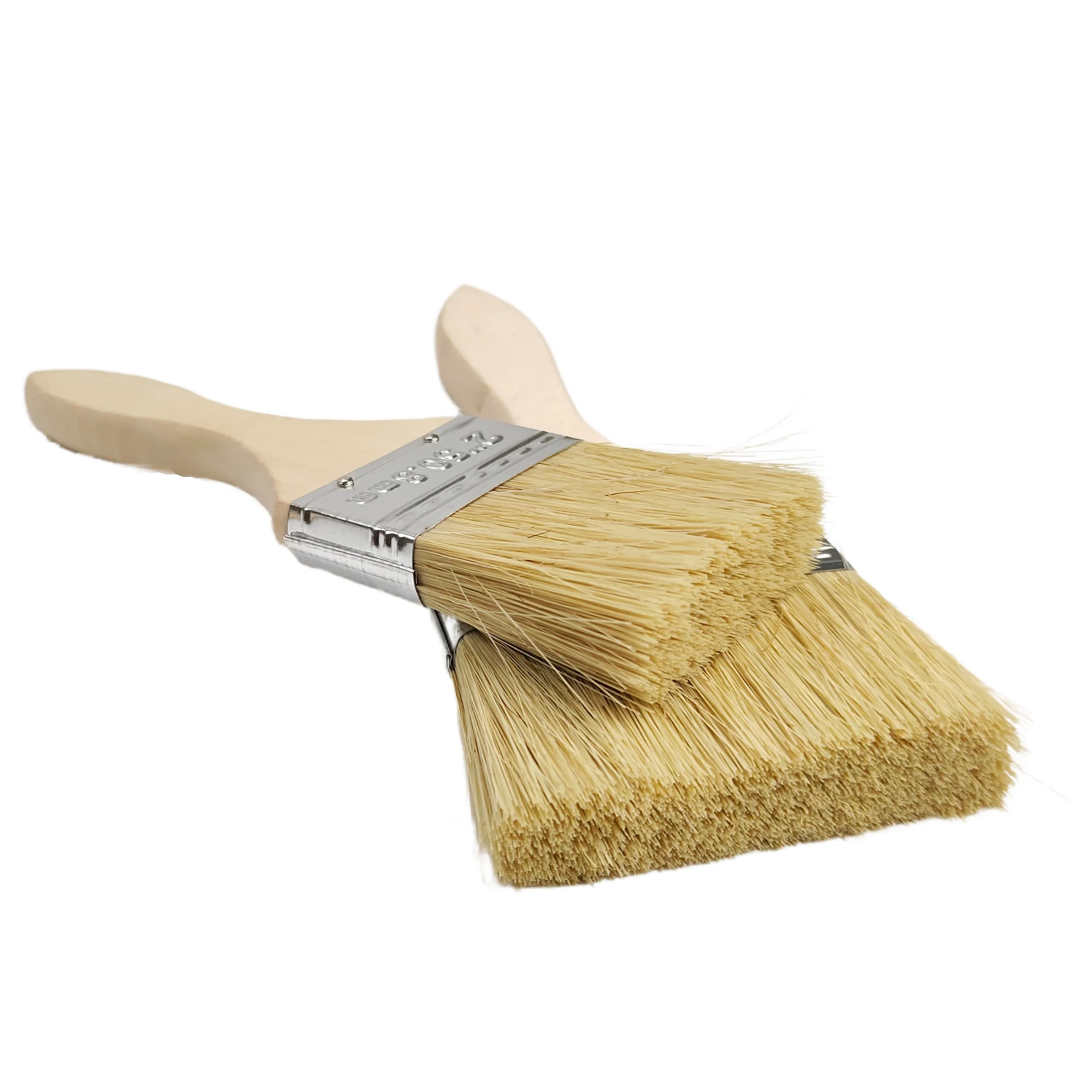 Wood Handle Flat Bristle Paint Brush Wall Painting Brush for Wall Cabinets House Touch-ups Dust Cleaning Industrial