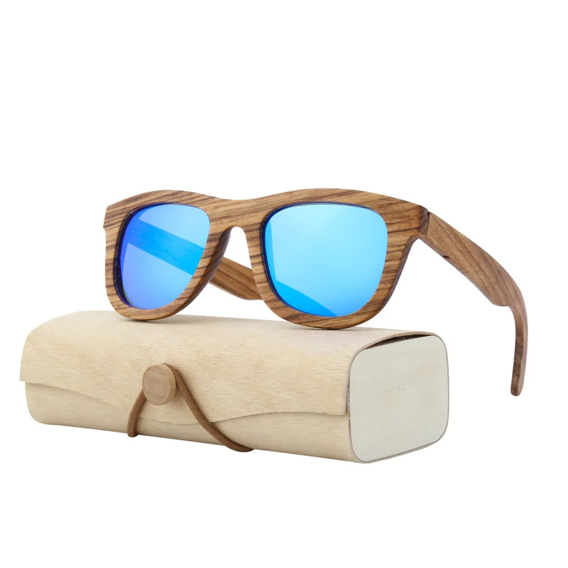 Wood sunglasses product 2021 dropshipping hot sale wholesale glasses women designer wood frame sunglasses black