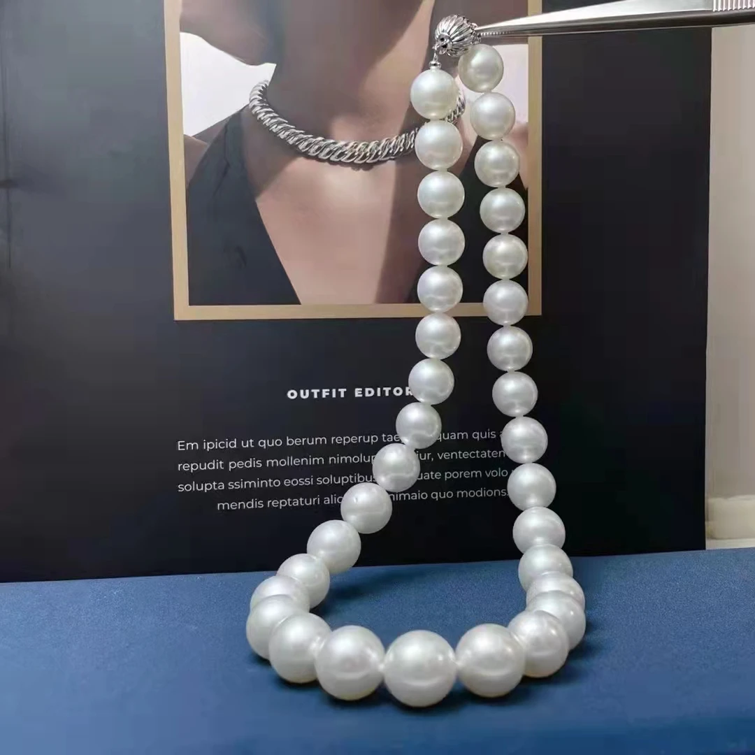 SGARIT Fine necklace jewelry 12-13mm Australian natural white pearl big jewellery hot sale