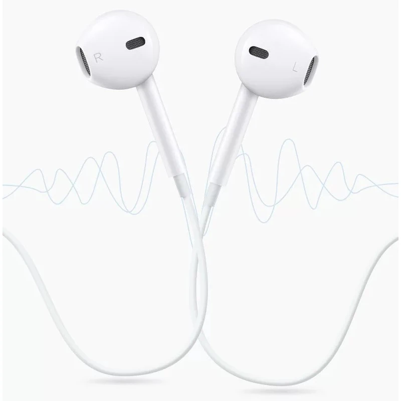 3.5mm Earphones Wired Headset Stereo for iphone Earpod with Mic Earbuds