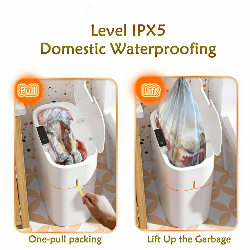 New Automatic Non-Contact Smart Waste Bin for Efficient Waste Management Wholesale 16L Plastic Smart Sensor Bin