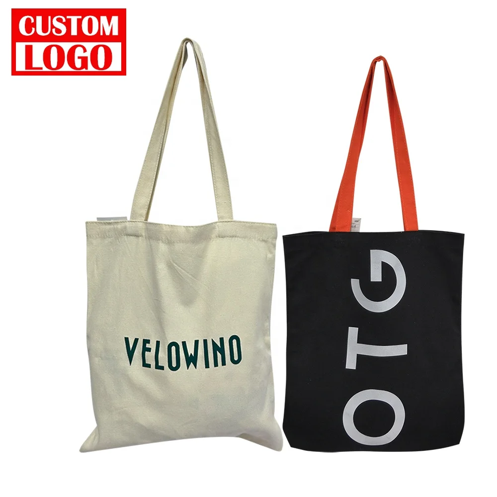 Manufacturer Free Design Cotton Canvas Shopping Tote Laptop Bag Promotional Canvas Bags With Custom Printed Logo