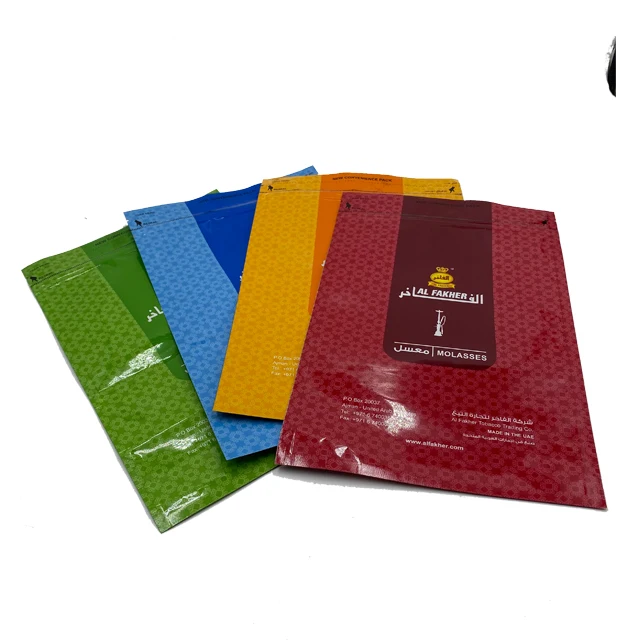 2021 Custom Printed Resealable Empty  Plastic Rolling Zipper Packaging Bag Packing  leaf Pouches