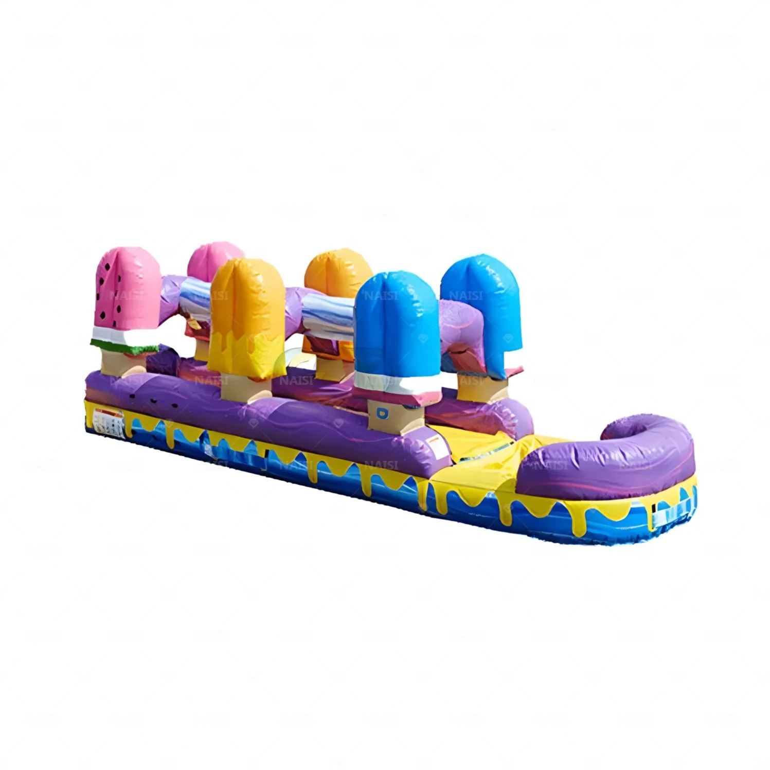 Ice cream inflatable slides tobogan inflable de agua commercial water slide with detachable pool