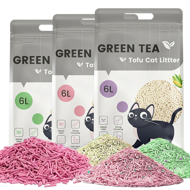 OEM ODM Eco-Friendly Tofu Cat Litter Sand Highly Absorbent Clumping Cat Litter