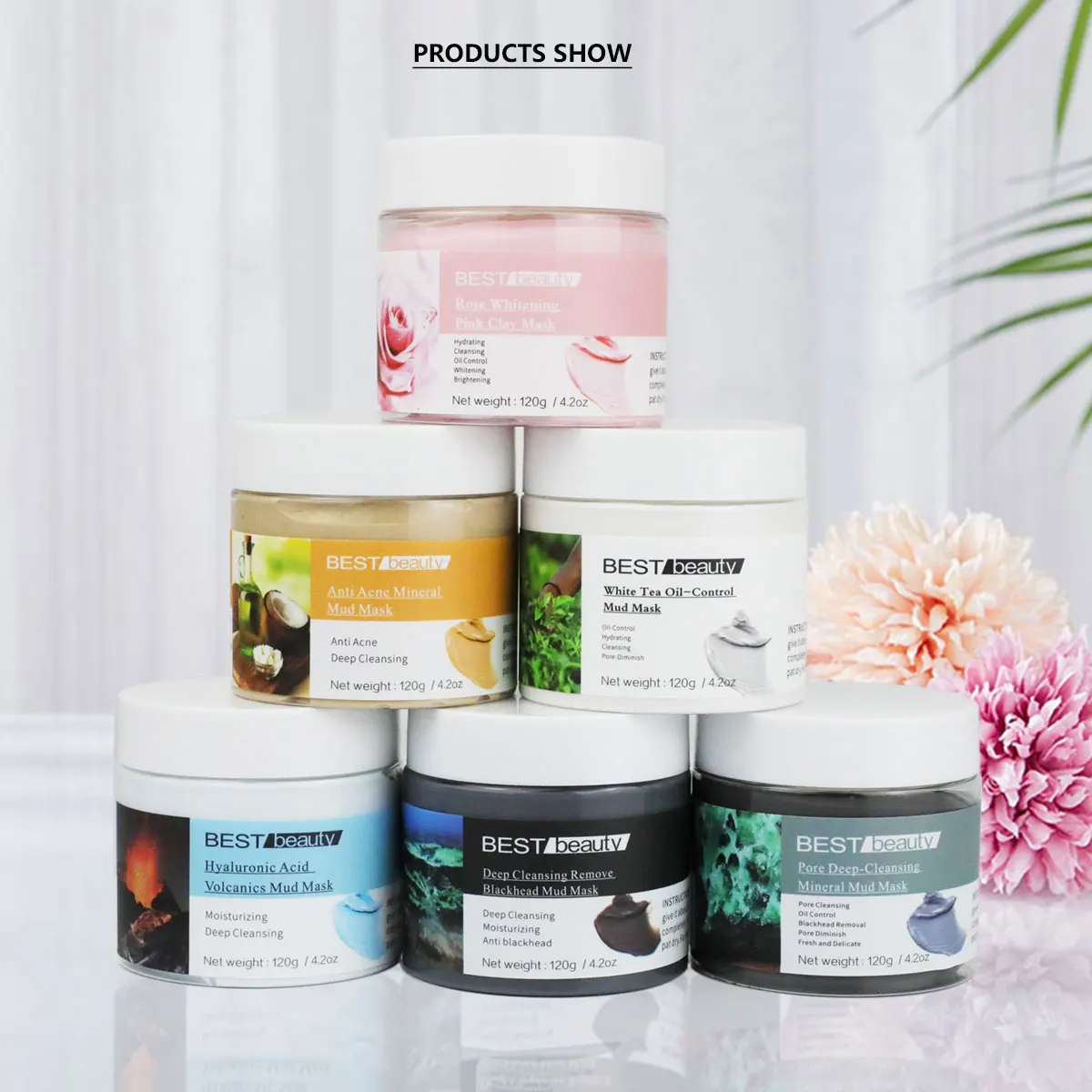 Частная этикетка натуральная австралийская розовая глина маска Органическая Роза для