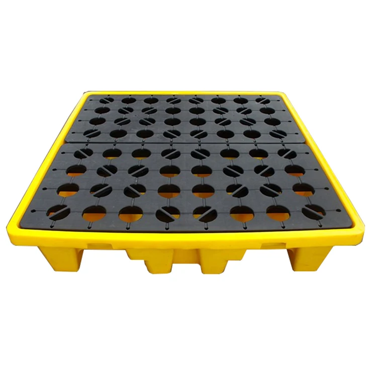 Heavy Duty Anti Spill Pallet 2 Drum 4Drum Anti Spill Ibc For Chemical Industrial Use Spill Containment Oil Pallet