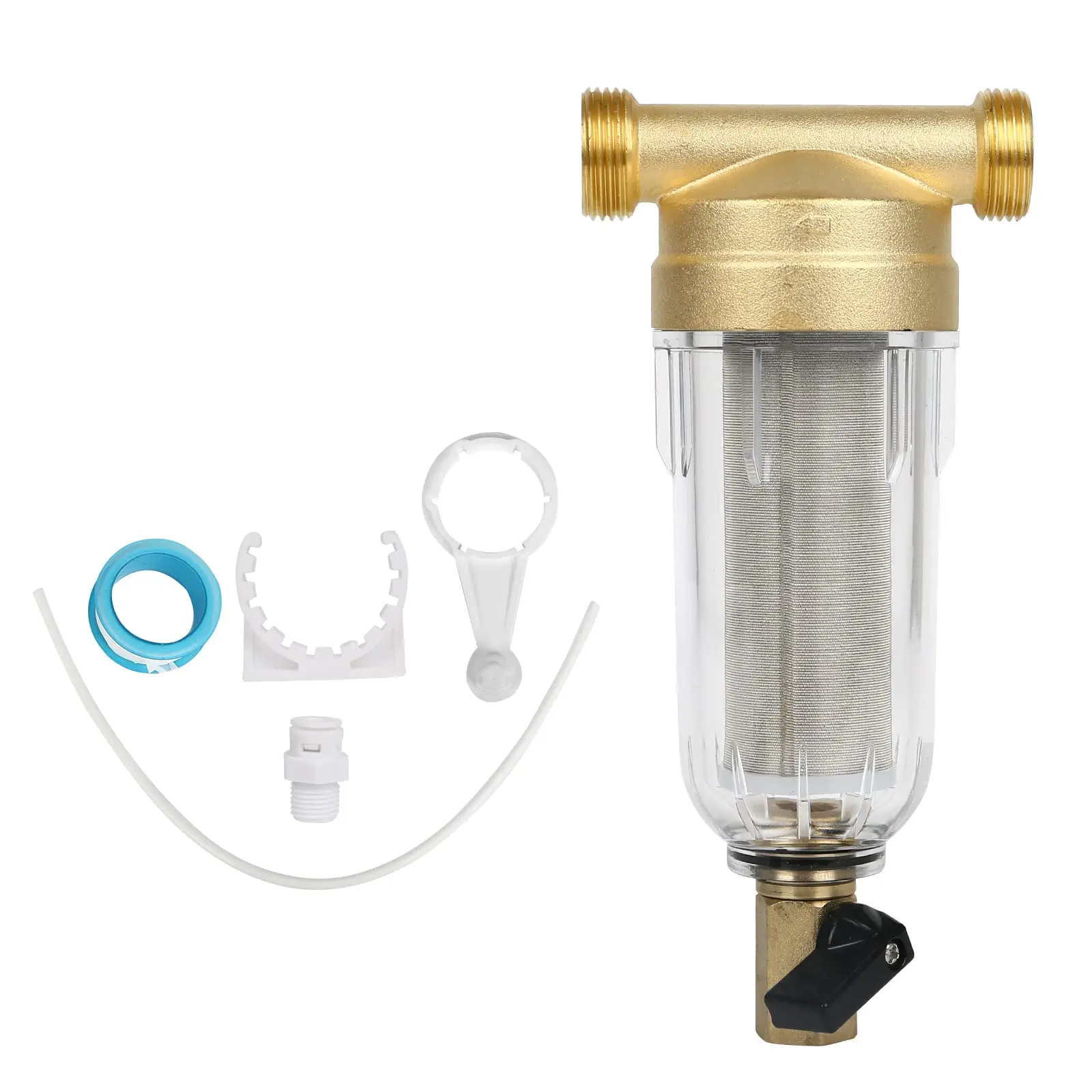 40 Micron Spin Down Reusable Whole House Pre-Filtration Sediment Water Filter System Oem