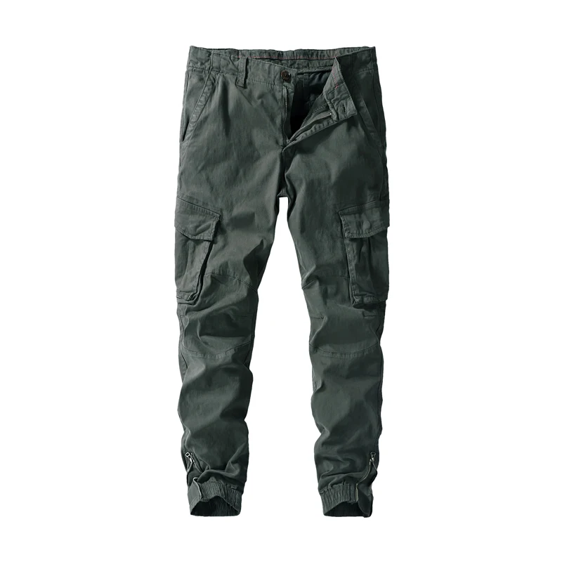 
Wholesale Fashion Mens jogger pants 100% cotton khaki cargo pockets pants cargo pants men 